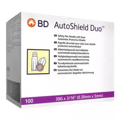 BD Autoshield Duo veiligheidspennaald 5 mm, 100 st BD Autoshield Duo veiligheidspennaald 5 mm, 100 st