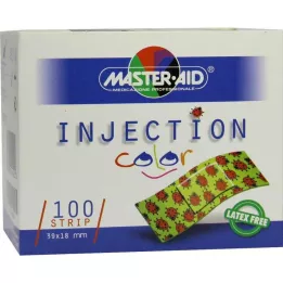 INJECTION strook kleur 18x39 mm kinder pl. kever, 100 st