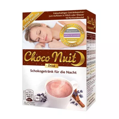 CHOCO NUIT Goedenacht Chocolade Drinkpoeder, 10 stuks CHOCO NUIT Goedenacht Chocolade Drinkpoeder, 10 stuks