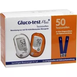 GLUCO TEST Plus bloedglucoseteststrips, 50 stuks