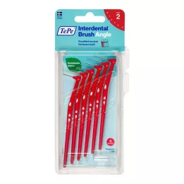 TEPE Interdentale rager Hoek 0.5mm ISO 2 rood, 6 stuks