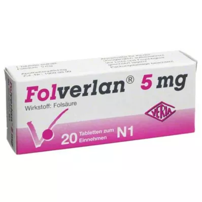 FOLVERLAN 5 mg tabletten, 20 stuks