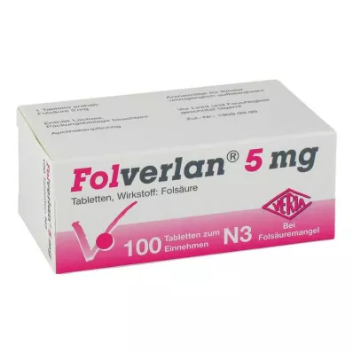 FOLVERLAN 5 mg tabletten, 100 st