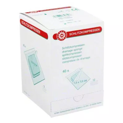 SCHLITZKOMPRESSEN 7,5x7,5 cm steriel 12x, 40X2 St SCHLITZKOMPRESSEN 7,5x7,5 cm steriel 12x, 40X2 St