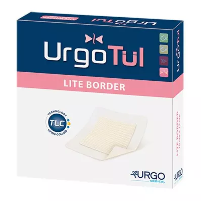Urgotül Lite Border 8x8 cm verband, 10 st Urgotül Lite Border 8x8 cm verband, 10 st