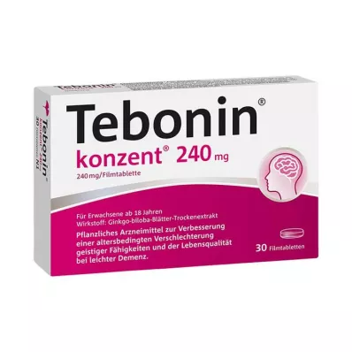 TEBONIN konzent 240 mg filmomhulde tabletten, 30 st TEBONIN konzent 240 mg filmomhulde tabletten, 30 st