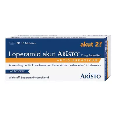 LOPERAMID acute Aristo 2 mg tabletten, 10 stuks LOPERAMID acute Aristo 2 mg tabletten, 10 stuks