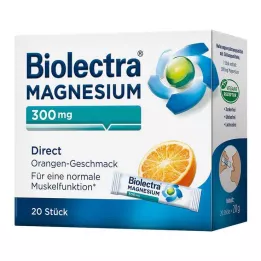 BIOLECTRA Magnesium 300 mg Direct Orange Sticks, 20 stuks