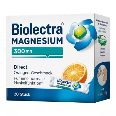 BIOLECTRA Magnesium 300 mg Direct Orange Sticks, 20 stuks