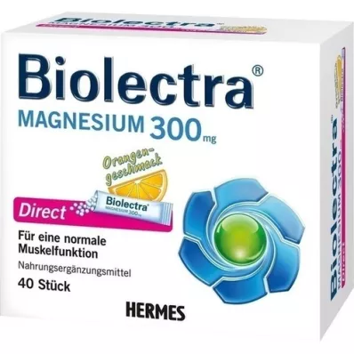 BIOLECTRA Magnesium 300 mg Direct Orange Sticks, 40 stuks