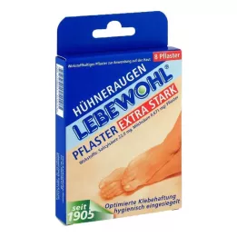 LEBEWOHL Maispleister extra sterk ingebracht, 8 stuks