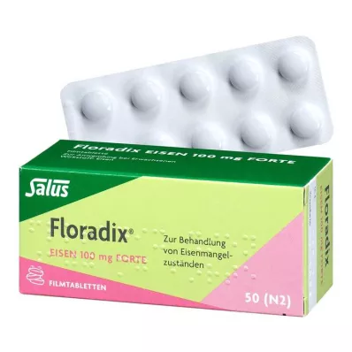 Floradix ijzer 100 mg forte filmomhulde tabletten, 50 stuks