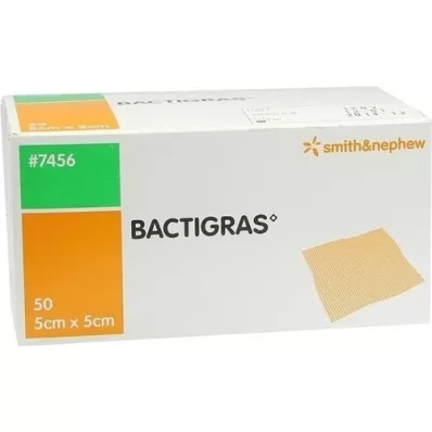BACTIGRAS antiseptisch paraffine gaas 5x5 cm, 50 stuks