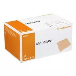 BACTIGRAS antiseptisch paraffine gaas 5x5 cm, 50 stuks