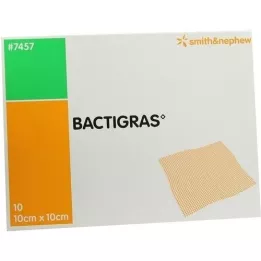 BACTIGRAS antiseptisch paraffine gaas 10x10 cm, 10 stuks