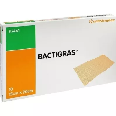 BACTIGRAS antiseptisch paraffine gaasje 15x20 cm, 10 stuks
