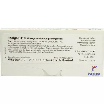 Realgar D 10 ampullen, 8X1 ml Realgar D 10 ampullen, 8X1 ml