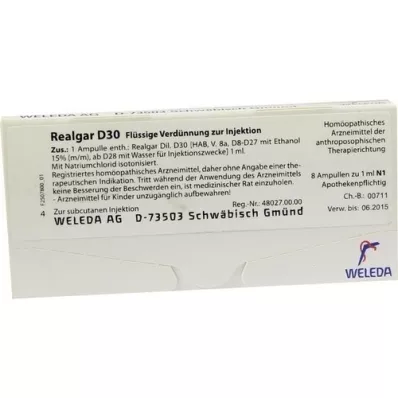 REALGAR D 30 Ampullen, 8X1 ml