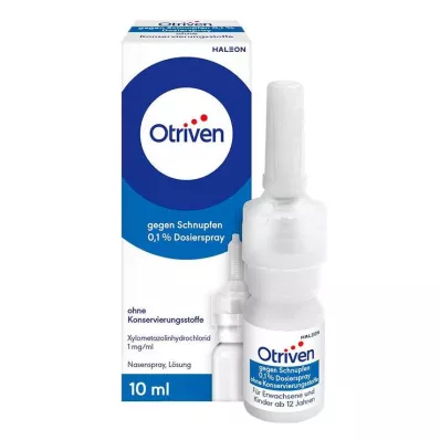 OTRIVEN 0,1% doseerspray zonder conserveringsmiddelen, 10 ml