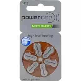 BATTERIEN Luister naar PowerOne 312, 6 stuks