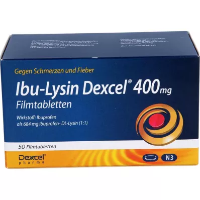 IBU-LYSIN Dexcel 400 mg filmomhulde tabletten, 50 st