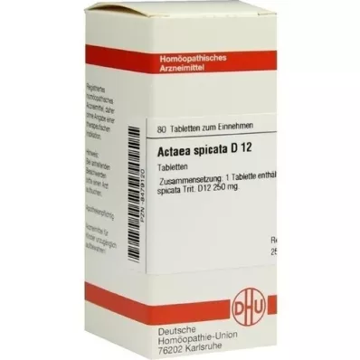 ACTAEA SPICATA D 12 tabletten, 80 stuks