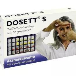 DOSETT S Medicijncassette blauw, 1 st