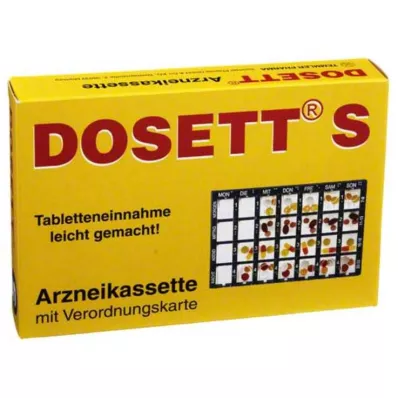DOSETT S Medicijncassette blauw, 1 st