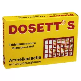 DOSETT S Medicijncassette rood, 1 st