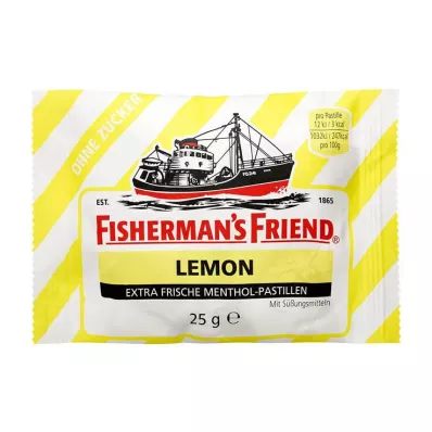 FISHERMANS FRIEND Citroen zonder suiker pastilles, 25 g FISHERMANS FRIEND Citroen zonder suiker pastilles, 25 g