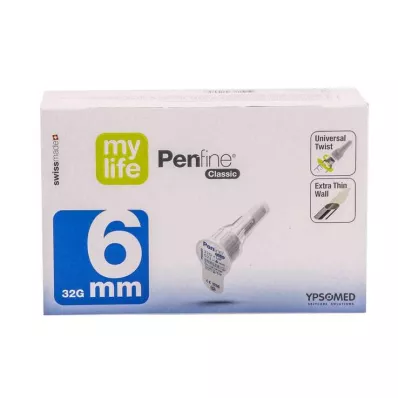 MYLIFE Penfine Classic canules 6 mm, 100 stuks MYLIFE Penfine Classic canules 6 mm, 100 stuks
