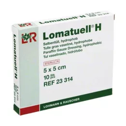 LOMATUELL H Zalftule 5x5 cm steriel, 10 stuks