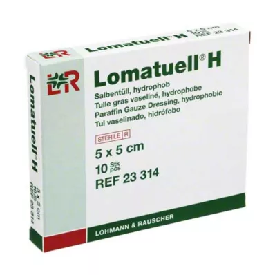 LOMATUELL H Zalftule 5x5 cm steriel, 10 stuks