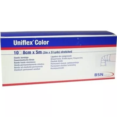 UNIFLEX Universele zwachtels 8 cmx5 m blauw, 10 stuks