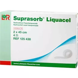 SUPRASORB Liquacel hydroakt.Faserverb.2x45 cm, 4 stuks