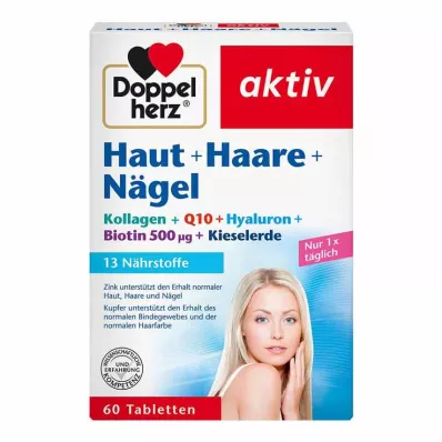 DOPPELHERZ Huid+Haar+Nagels tabletten, 60 stuks