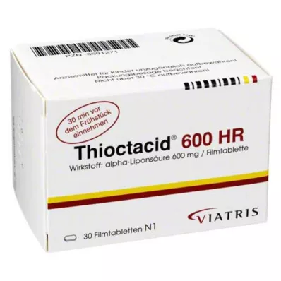 Thioctacid 600 HR filmomhulde tabletten, 30 stuks Thioctacid 600 HR filmomhulde tabletten, 30 stuks