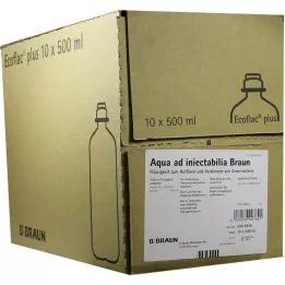 AQUA AD injectabilia Ecoflac Plus infuusoplossing, 10X500 ml