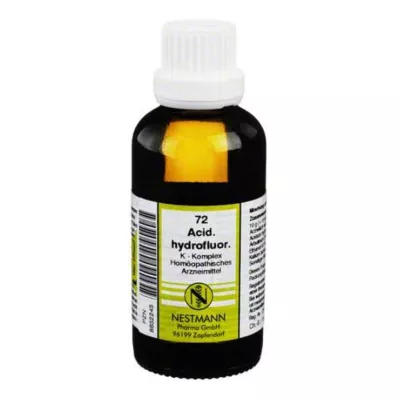 ACIDUM HYDROFLUORICUM K Complex nr. 72 Verdunning, 50 ml ACIDUM HYDROFLUORICUM K Complex nr. 72 Verdunning, 50 ml