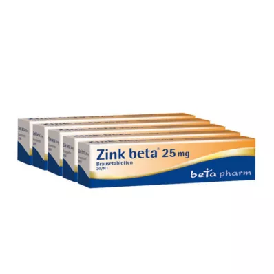 ZINK BETA 25 bruistabletten, 100 stuks ZINK BETA 25 bruistabletten, 100 stuks