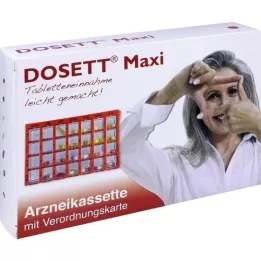 DOSETT Maxi medicijncassette rood, 1 st