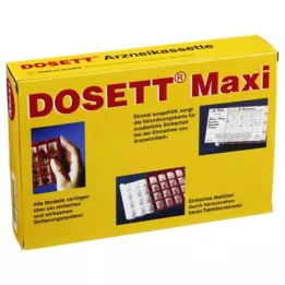 DOSETT Maxi medicijncassette rood, 1 st