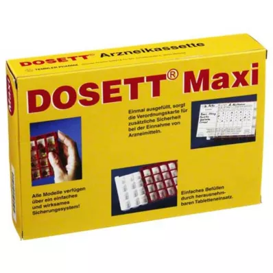 DOSETT Maxi medicijncassette rood, 1 st DOSETT Maxi medicijncassette rood, 1 st