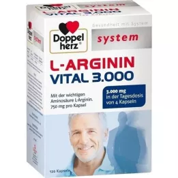 DOPPELHERZ L-Arginine Vitaal 3.000 systeemcapsules, 120 capsules