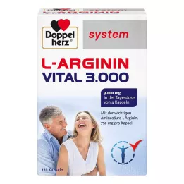 DOPPELHERZ L-Arginine Vitaal 3.000 systeemcapsules, 120 capsules