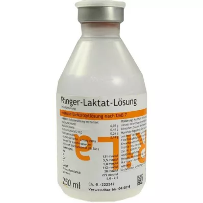 Ringer lactaatoplossing kunststof, 250 ml Ringer lactaatoplossing kunststof, 250 ml