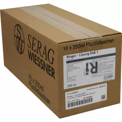 Ringeroplossing DAB 7 kunststof, 10X250 ml Ringeroplossing DAB 7 kunststof, 10X250 ml