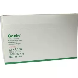 GAZIN Gaas comp.7,5x7,5 cm steriel 12x medium, 20X5 st