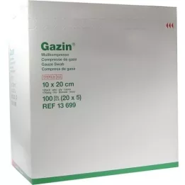GAZIN Gaaskomp.10x20 cm steriel 12x extra groot, 20X5 st