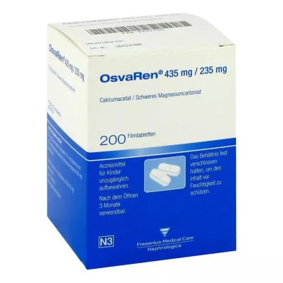 Osvaren filmomhulde tabletten, 200 stuks